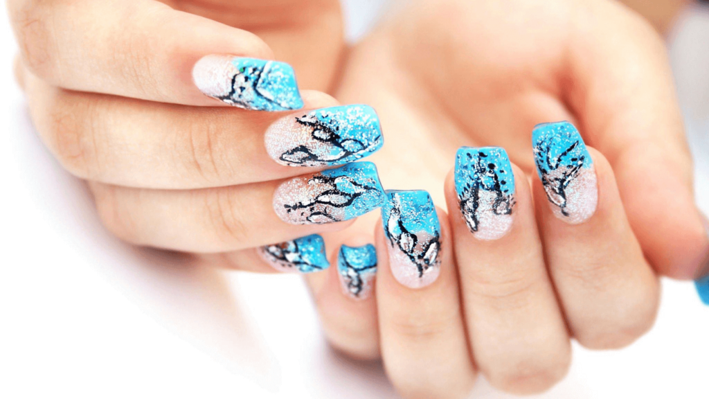 Trendy Medium Length Square Acrylic Nails