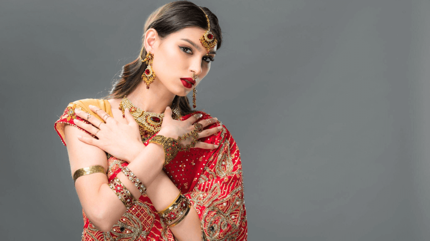 Party Makeup Look with Saree