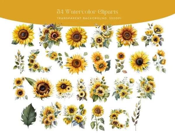 54 Sunflower Flowers PNG Wildflower - Image 2
