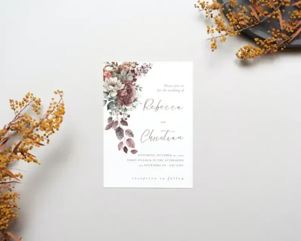 73 Dusty Rose and Burgundy Flowers - Image 5