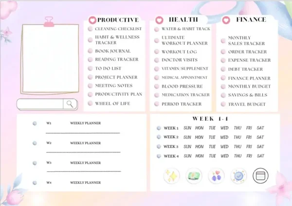 All-In-One Undated Digital Planner - Image 2