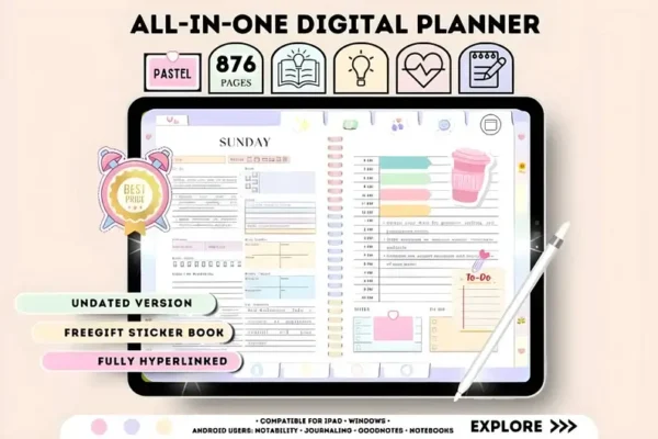 All-In-One Undated Digital Planners