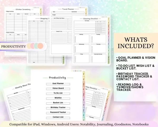 Cute Undated Digital Planner - Image 3