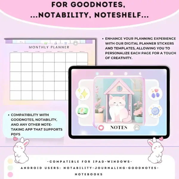 Digital Planner Cute Hyperlinked - Image 5