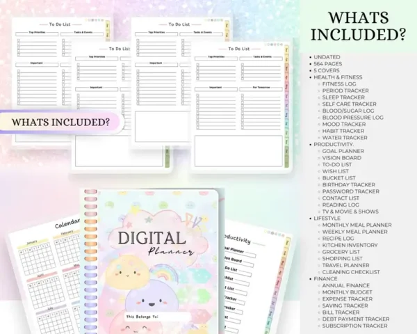 Cute Undated Digital Planner - Image 2