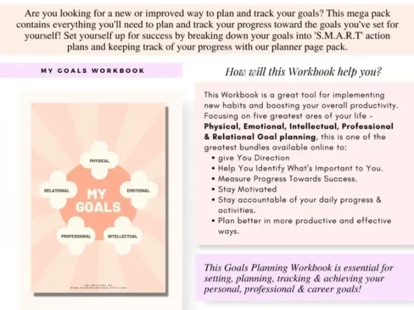 Goal Planning Workbook Self Development - Image 3