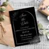 Modern Black Save The Date Wedding Invitation