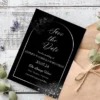 Modern Black Save The Date Wedding Invitation - Image 2