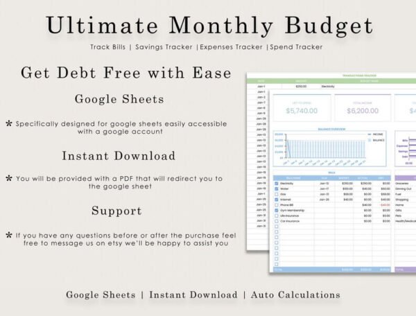 Google Sheets Budget Template - Image 6
