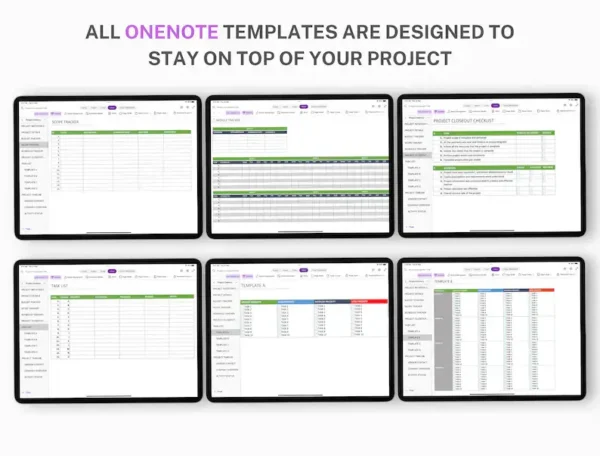 Onenote Digital Project Planner - Image 4