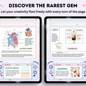 Portrait Digital Student Notebook with Tabs