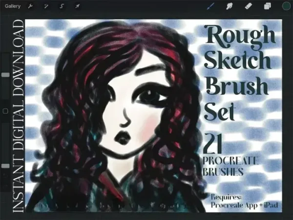 Procreate Rough Sketch Brush Set - Image 2