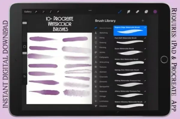 Procreate Watercolor Brush Pack - Image 4