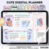 Undated Kawaii Daily Digital Planner