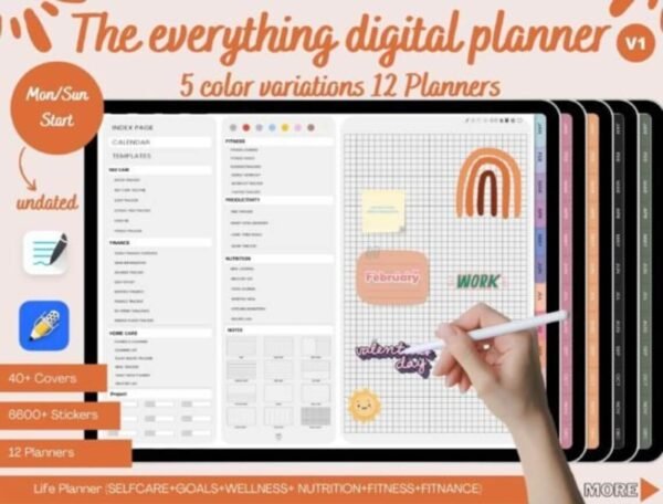 Weekly ADHD Digital Planner with Cleaning Schedule