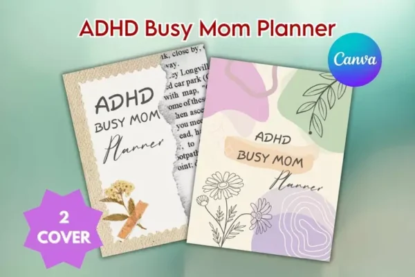 ADHD Busy Mom Planner Canva Template - Image 2