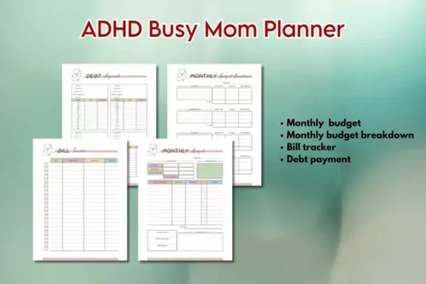 ADHD Busy Mom Planner Canva Template - Image 8