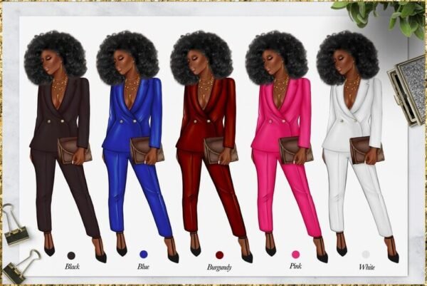 African American Girl Clipart - Image 2