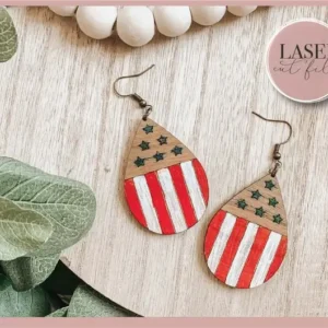 American Flag Earrings svg