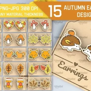 Autumn Laser Cut Earrings Bundle