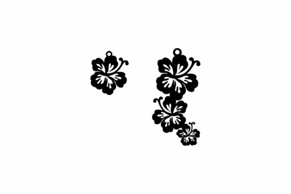 Hawaii Flowers Earring Svg - Image 5