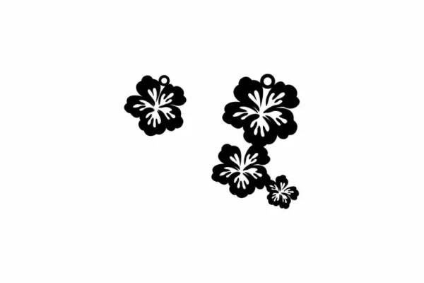 Hawaii Flowers Earring Svg - Image 4