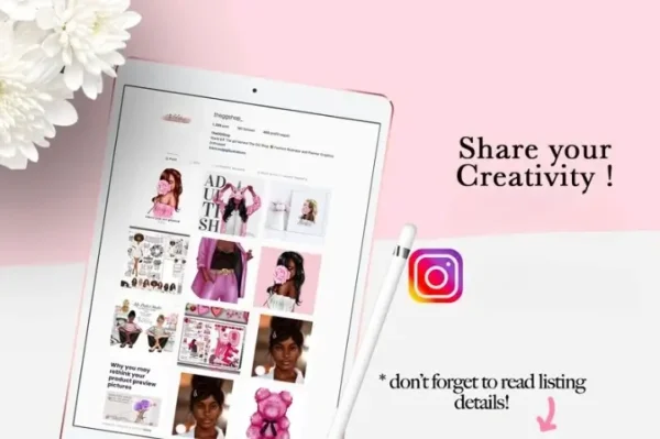 Black Girl Fashion Illustration Clip Art - Image 7