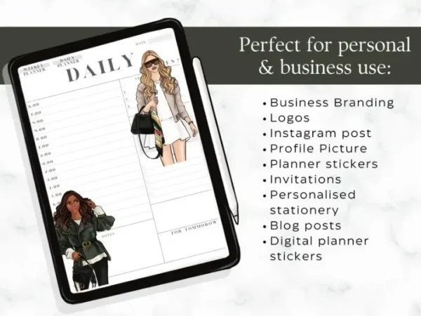 Girl Boss Fashion Illustration Clipart - Image 7