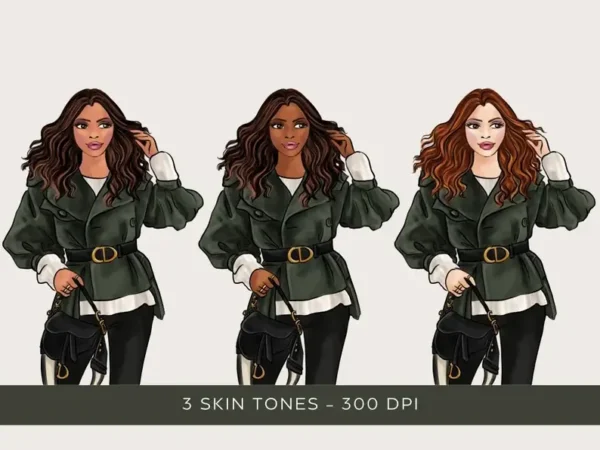 Girl Boss Fashion Illustration Clipart - Image 5