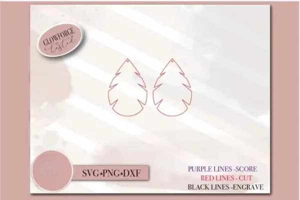 Leaf Laser Earrings - Image 2