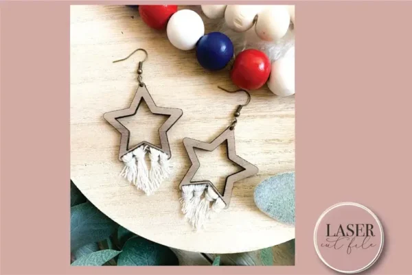 Macrame Boho Earrings - Image 4