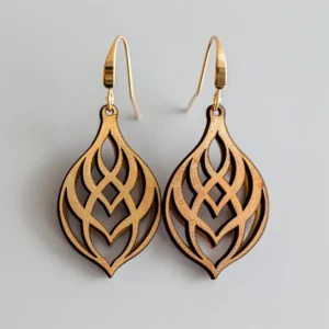 Boho Style Wood Earring