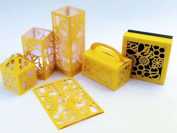 Bundle Bees Stationery Set Templates