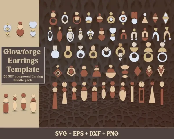 Compound Wooden Earrings svg Bundle - Image 4