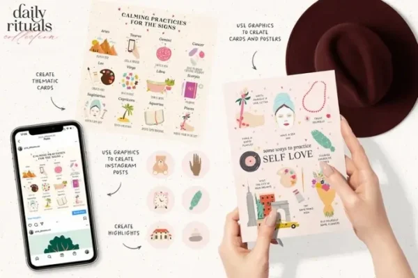 Daily Rituals Digital Clipart Collection - Image 3