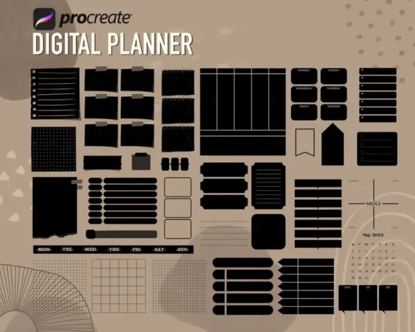 Digital planner Procreate brushes - Image 4