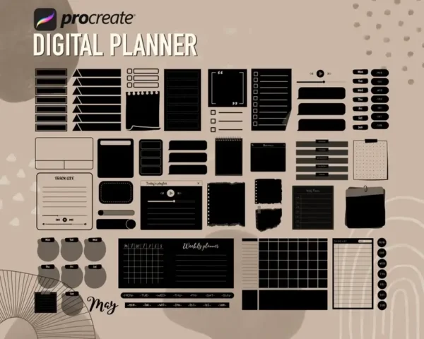 Digital planner Procreate brushes - Image 3