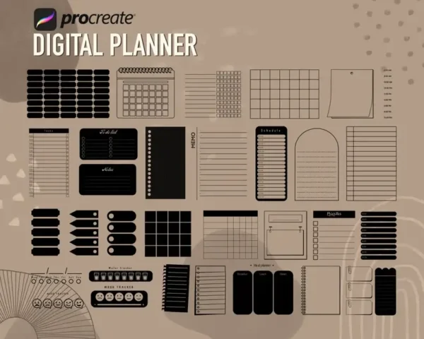 Digital planner Procreate brushes - Image 2