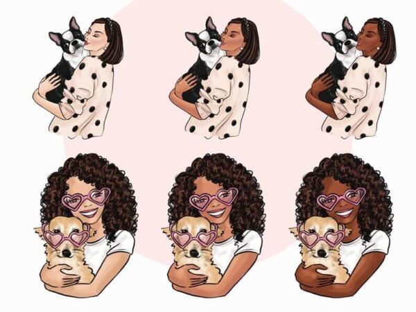 Dog Mom Fashion Illustration Clip Art - Image 5
