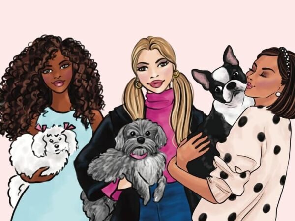 Dog Mom Fashion Illustration Clip Art - Image 7