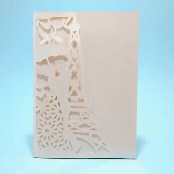 Eiffel Tower Wedding Card Design - Image 5