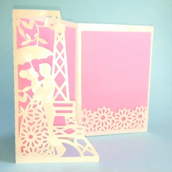Eiffel Tower Wedding Card Design - Image 6