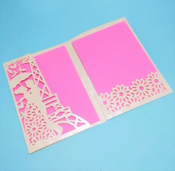 Eiffel Tower Wedding Card Design
