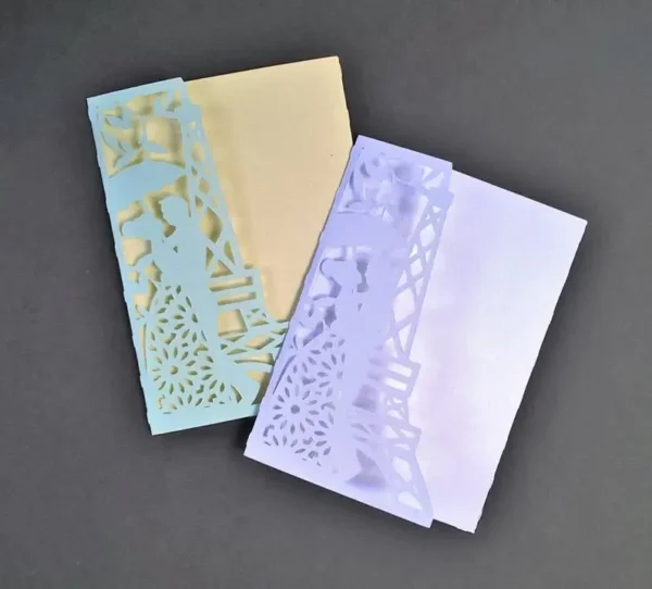 Eiffel Tower Wedding Card Design - Image 2