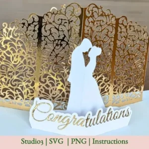 Elegant Pop-Up Wedding Card