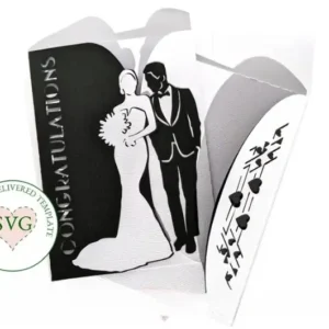 Elegant Wedding Card SVG