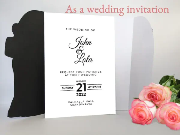 Elegant Wedding Card SVG - Image 3