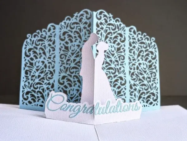 Elegant Pop-Up Wedding Card - Image 6