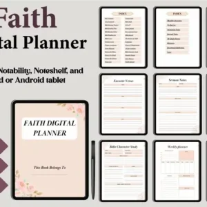 Faith Digital Planner Canva Templates