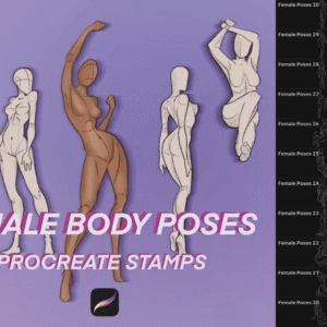 Female Pose Procreate Brushes